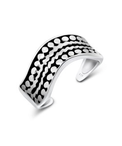 Toe Ring Wavy with Dots TR-08